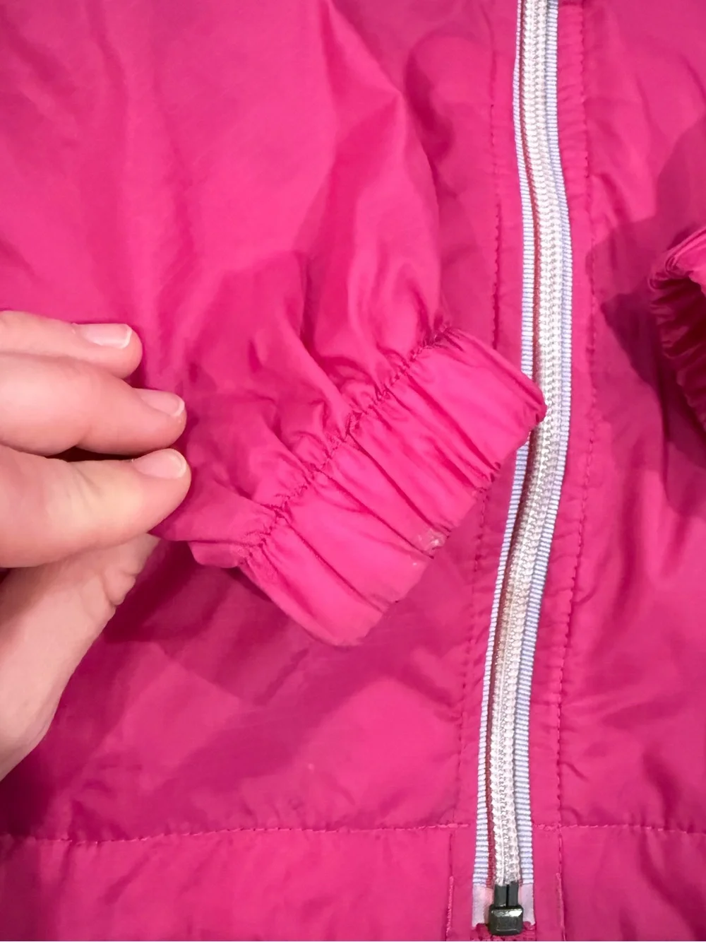 L.L. Bean Girls' Pink Hooded Rain Jacket
